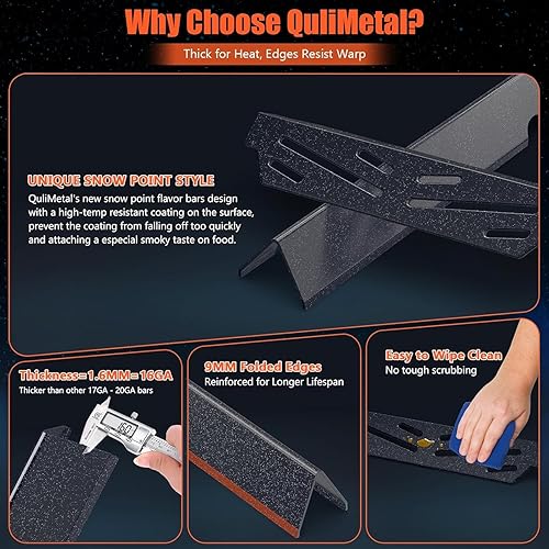 Miniatura 4 de Barra flavorizadora de repuesto para parrillas de calor deflector de calor para Genesis ii para Weber Genesis II 300/LX 300, GS4 Genesis ii E-310 ii