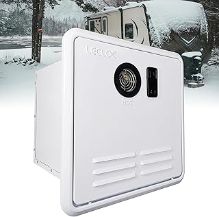 RV Tankless Water Heater Propane 60,000 BTU, USA-CAN ETL Listed, with Door 16.1"x16.1" and Wired Controller, Stable at High Altitudes & Vibrations, DC 12V, RV Instant Hot Water Heater, L9-White
