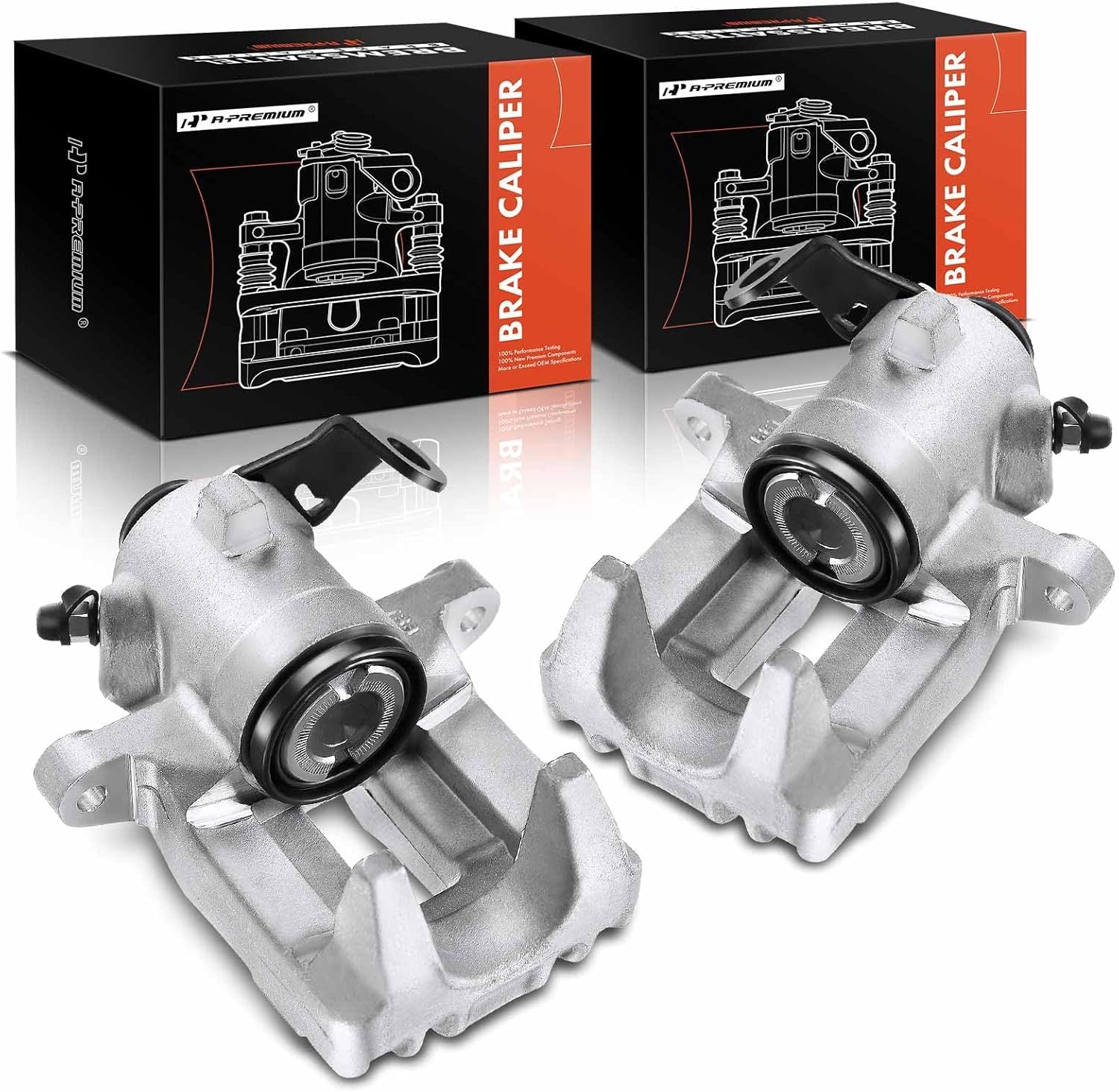 A-Premium Disc Brake Caliper Assembly without Bracket Compatible with Select Audi and Volkswagen Models - TT/Jetta 2000, Beetle 1998-2000, Golf 1999, Cabrio 1999-2002 - Rear Driver and Passenger