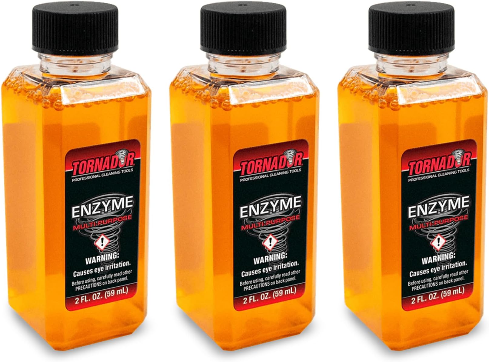 TC-ENZYME Multi-Purpose Enzyme Cleaner 2oz 3-Pack | Heavy-Duty Spot & Stain Remover with Odor Control | Use Black, Classic, or TornadorMAX Tools or Spray Bottle