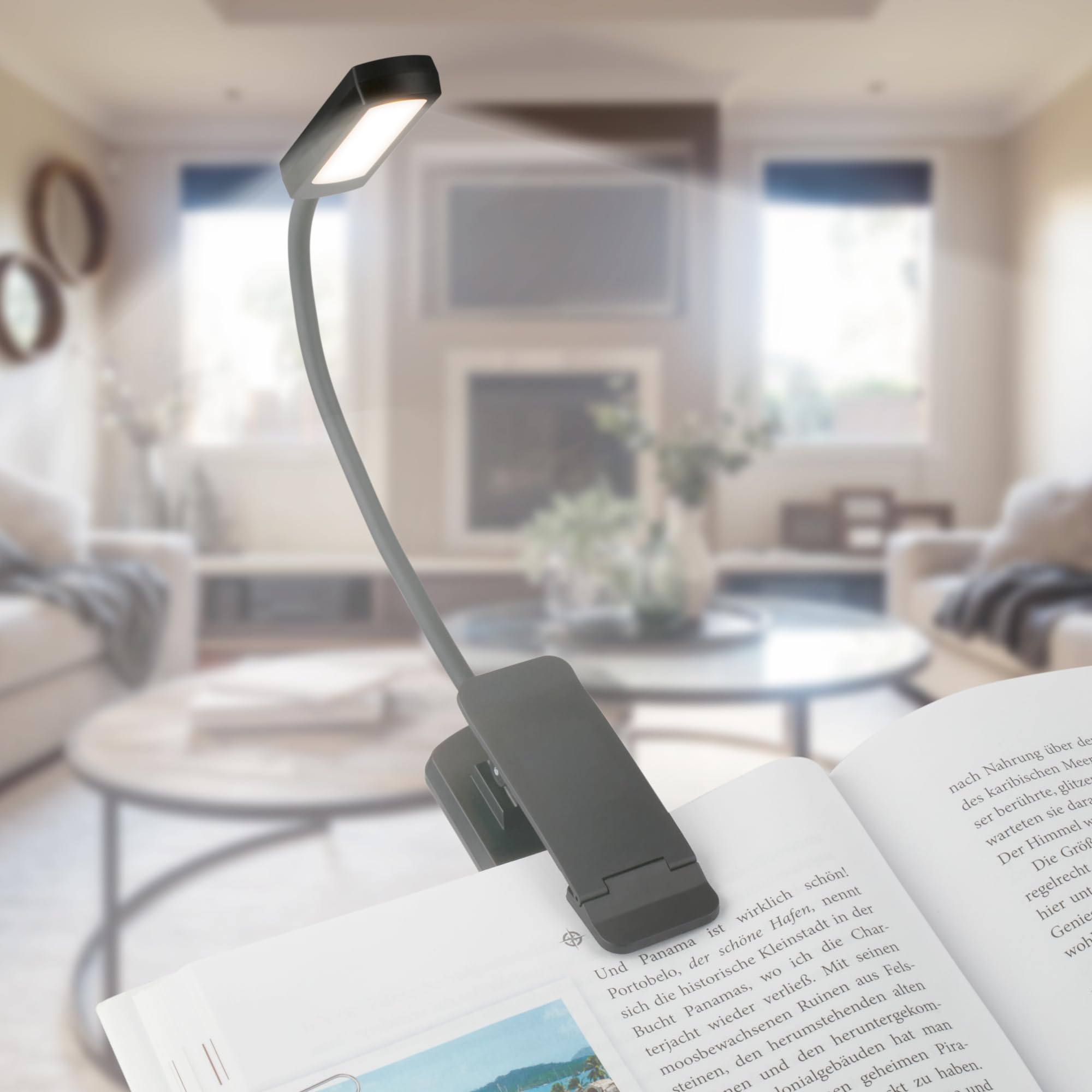Image secondaire de Lampe de Lecture Rechargeable Briloner avec Pince Orientable et Lumière Réglable