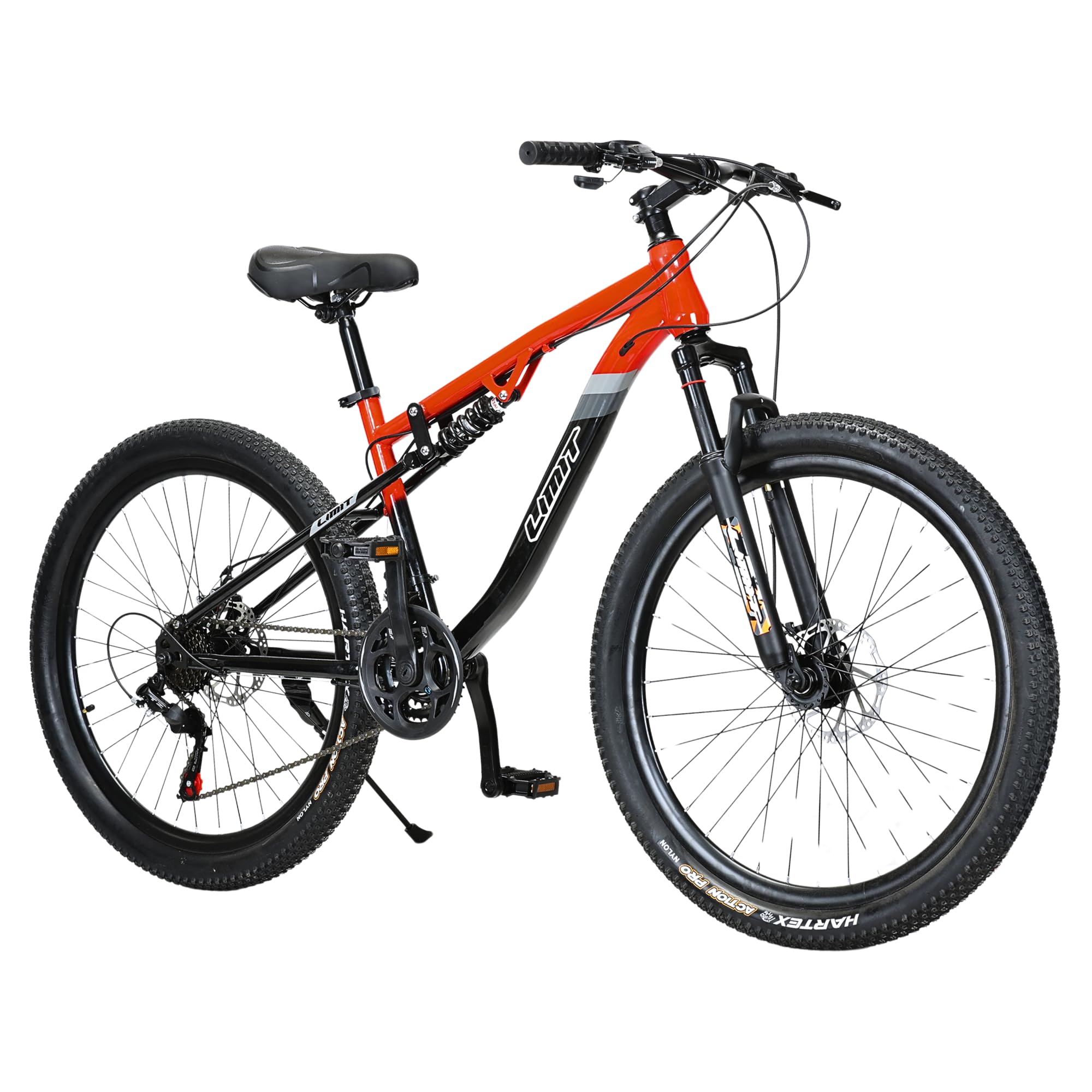 LIMIT Dart Dual Suspension MTB Stunt Cycle | 21 SPD Shimano Gears | Downhill Bike | Dual Disk Brakes | 26 Inch Gear Cycle | Racing Red Colour-picture-18