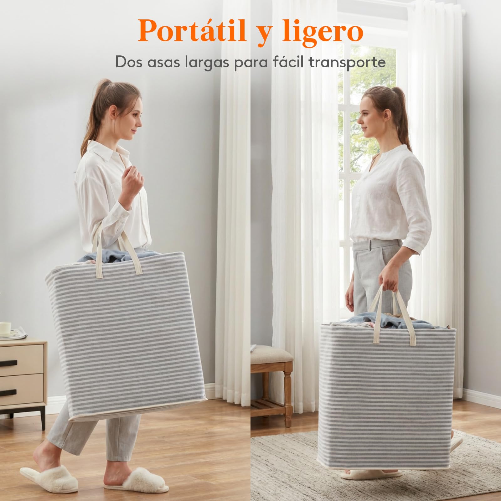 Lifewit Cesto Ropa Sucia Plegable 100L Gris