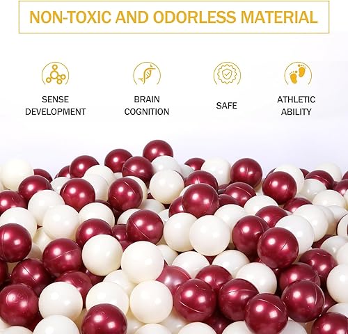Miniatura 4 de GUESVOT Pelotas de juego suaves  Pelotas de plástico a prueba de aplastamiento para hoyo de pelotas, juego de 100 piezas para niños pequeños,