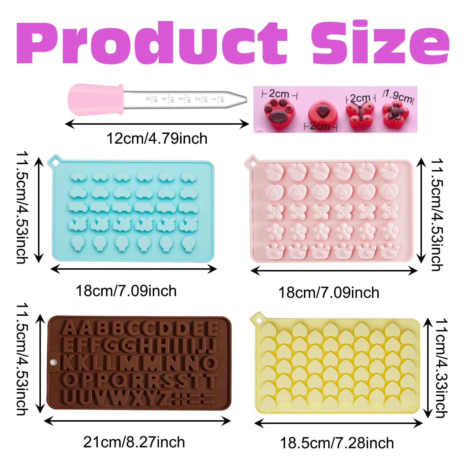 BSITSSS Chocolate Moulds Silicone, 4PCS Dog Paw Mould Reusable Non-Stick Silicone Molds for Chocolate Candy, Jelly, Ice Cube - Image 2