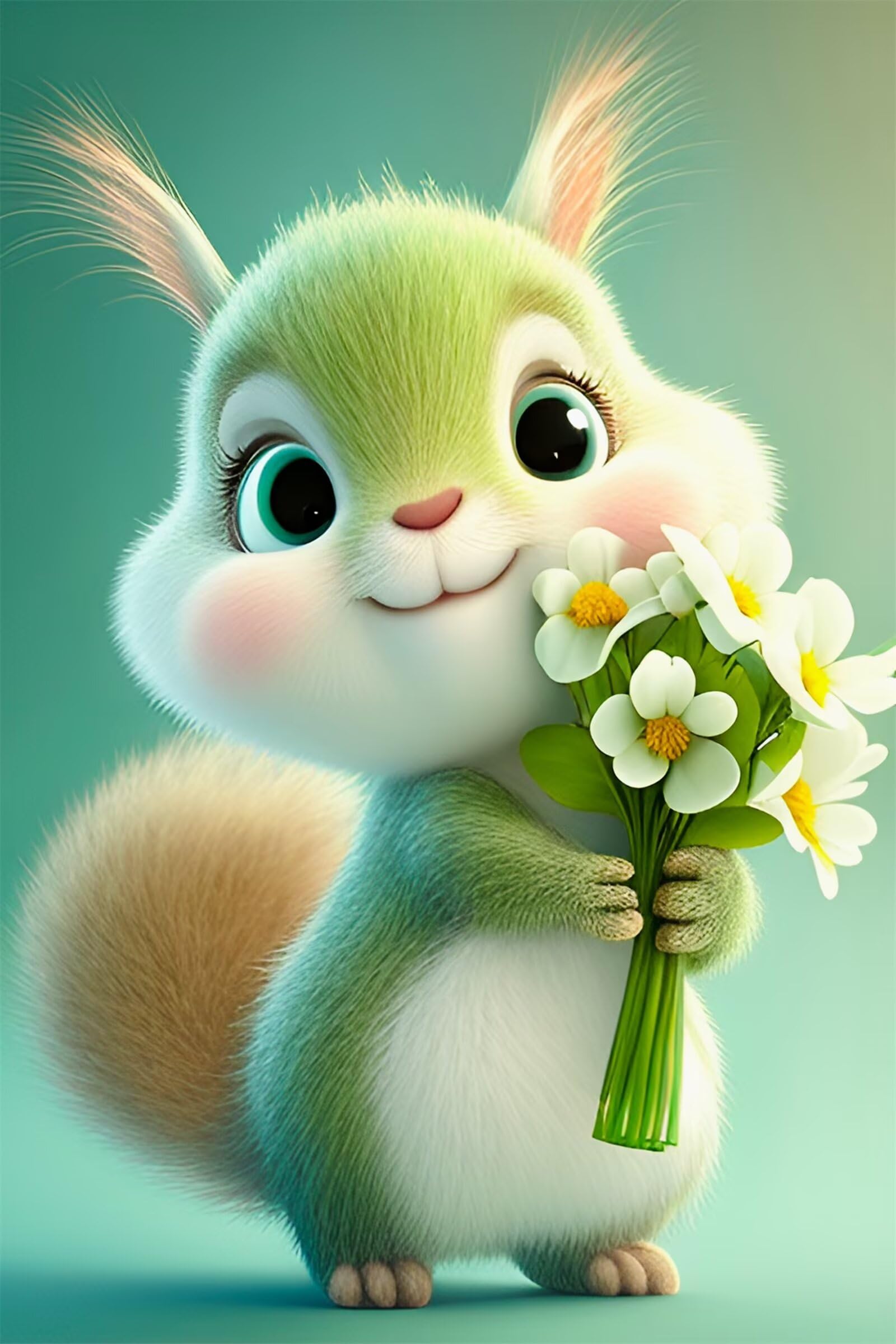 Puzzle dla dorosłych, 1200 elementów, Little Squirrel Cute Green Artwork Puzzle 75 x 50 cm, kolorowe puzzle "zrób to sam" do dekoracji domu, rodzinne puzzle dla początkujących i dzieci