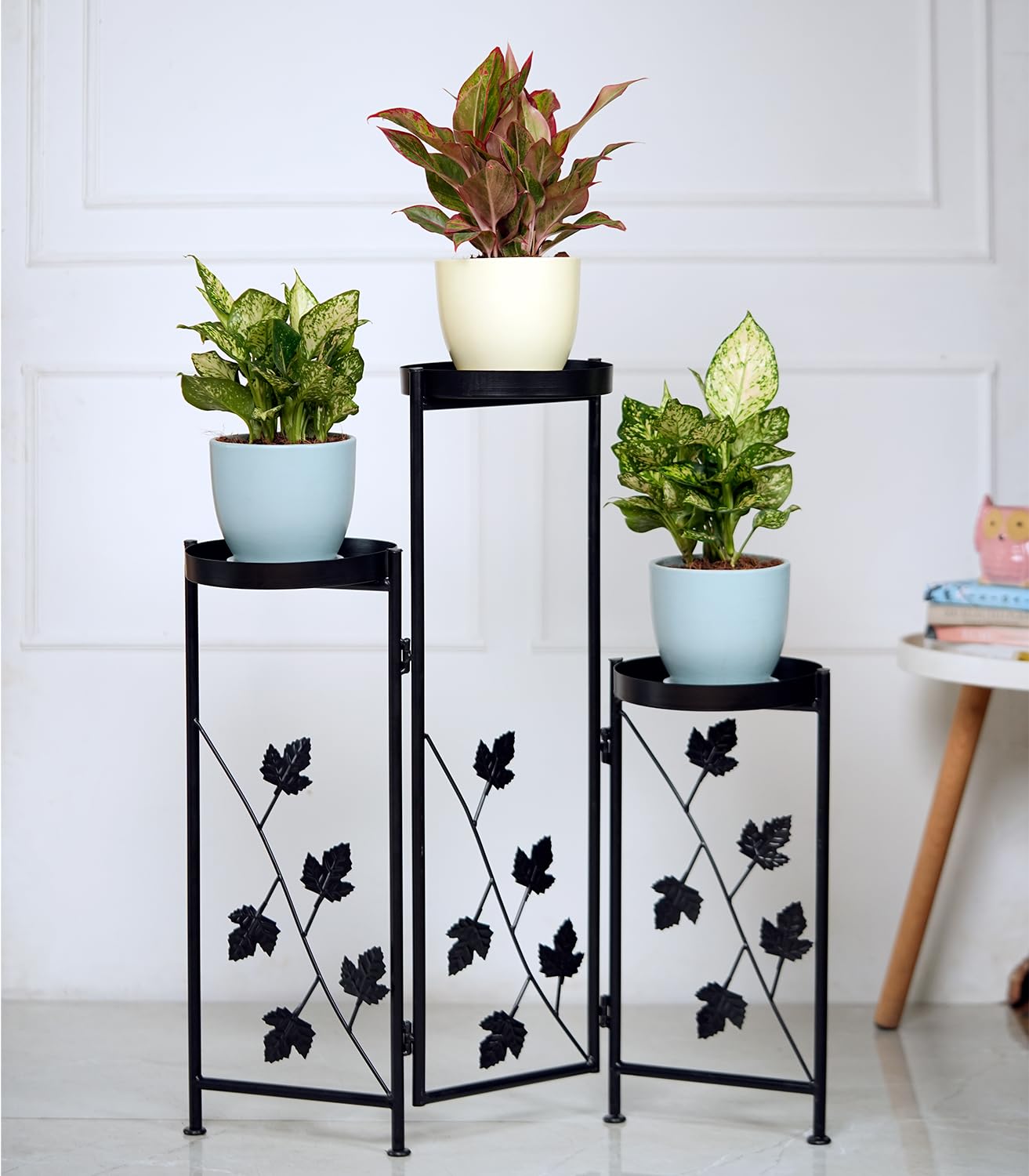 Nurturing Green® Modern Black (3-Tier) Metal Pot Stand for Indoor Plants with Foldable Design | Planter Stands for Living Room (Size- 30 Inch) - [Plants are not Included] |Plant Stand For Living Room (B0CBX5KG2G) Amazon Price History, Amazon Price Tracker