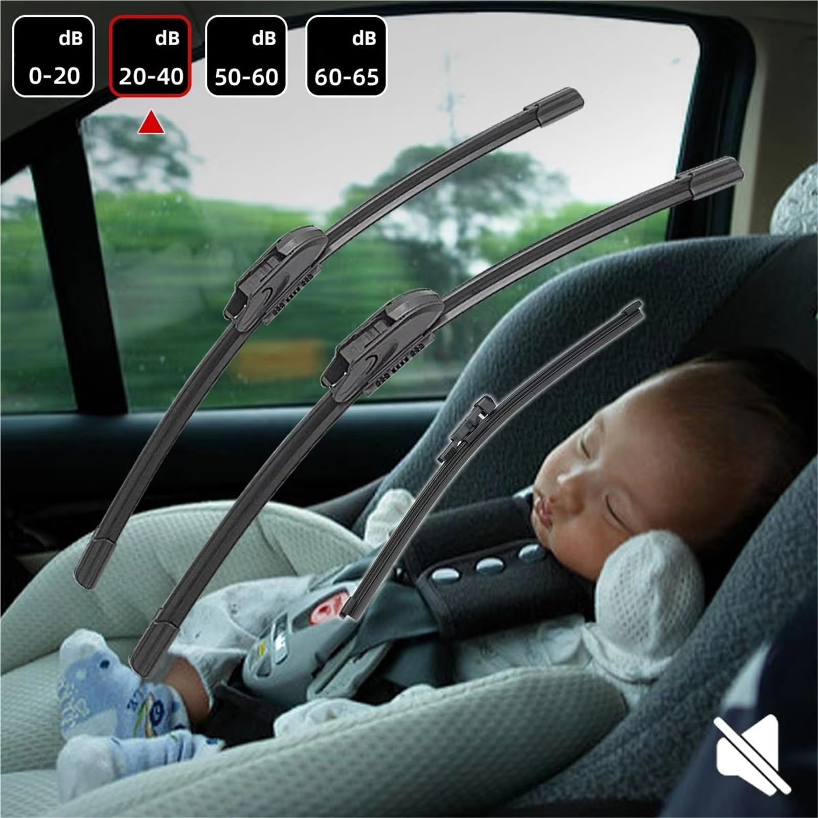 tergicristallo Compatibile con Mini per Clubman R55 2007 2008 2009 2010 2011 2012 19 "18" 12 "3 Pezzi Tergicristallo per Auto Anteriore Spazzole Tergicristallo Posteriori Accessori