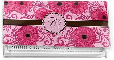 Gerbera Daisy Vinyl Checkbook Cover (Personalized)