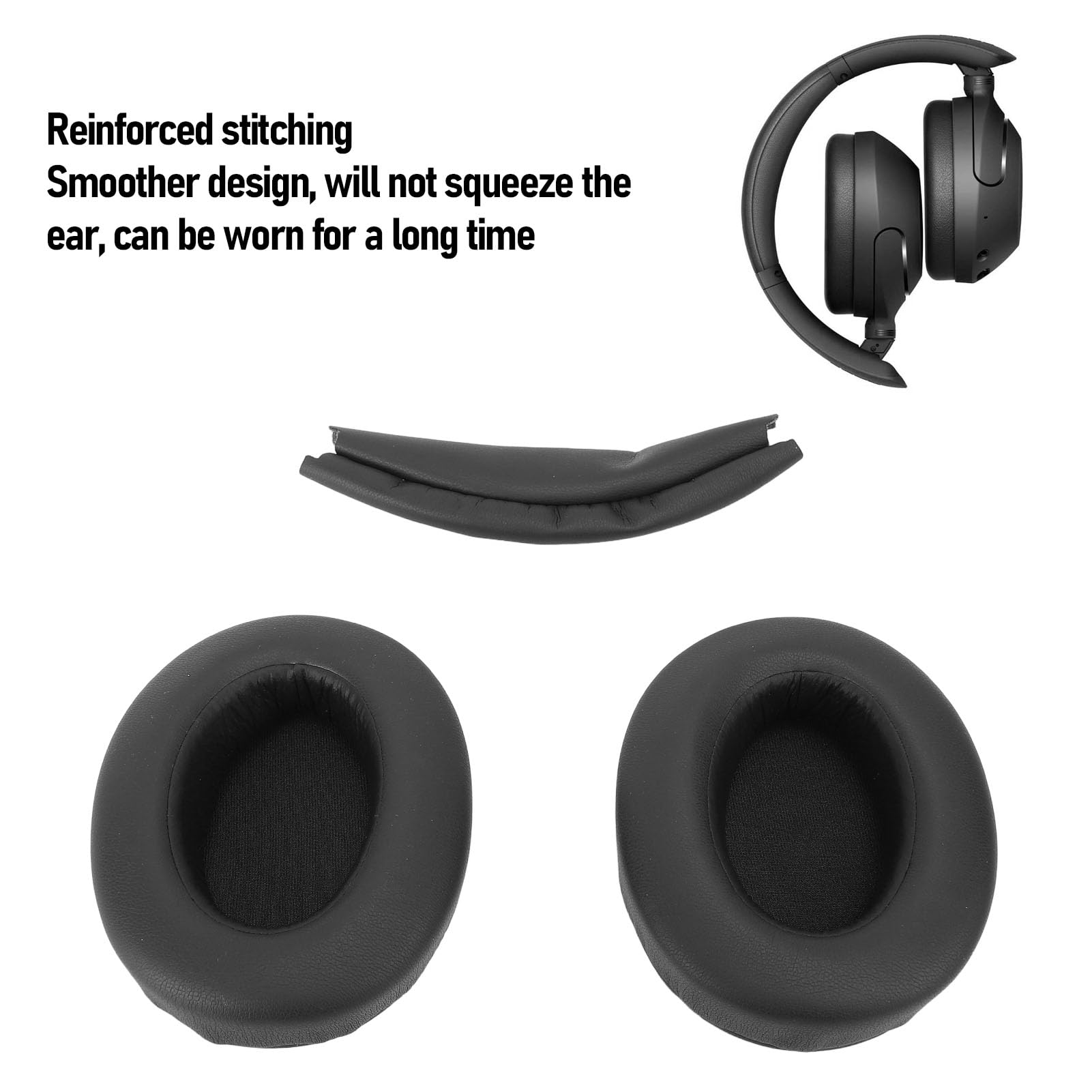 Cryfokt Poduszki Słuchawkowe, Słuchawki EARPADS PROMETY PROMETOR PITA GRYBY SOLEPROODORPROOM PROTEKORPORNIKA PROFORMOWA DO WH XB910N (BLACK)