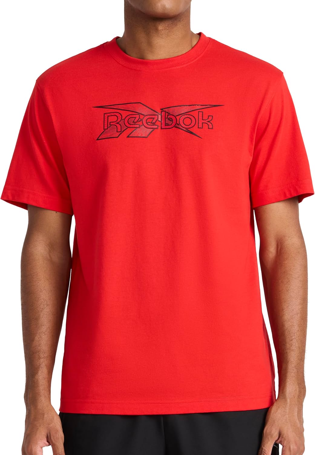 Reebok Mens Daybreak Crewneck T-Shirt, Standard Fit, Lightweight Cotton-Poly Jersey Fabric