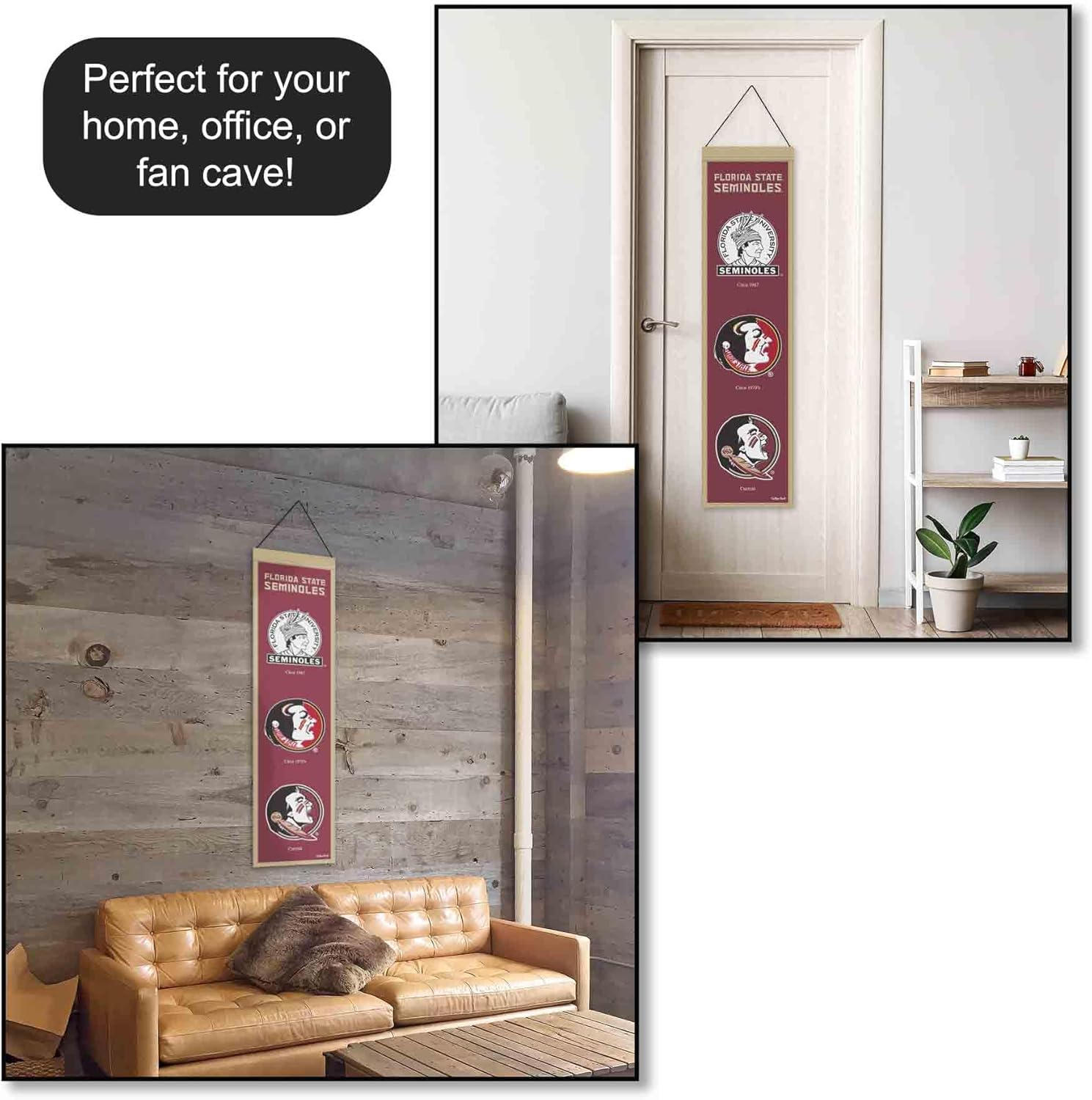 WinCraft Florida State University Evolution 8x32 Inch Vertical Wool Embroidered Hanging Banner