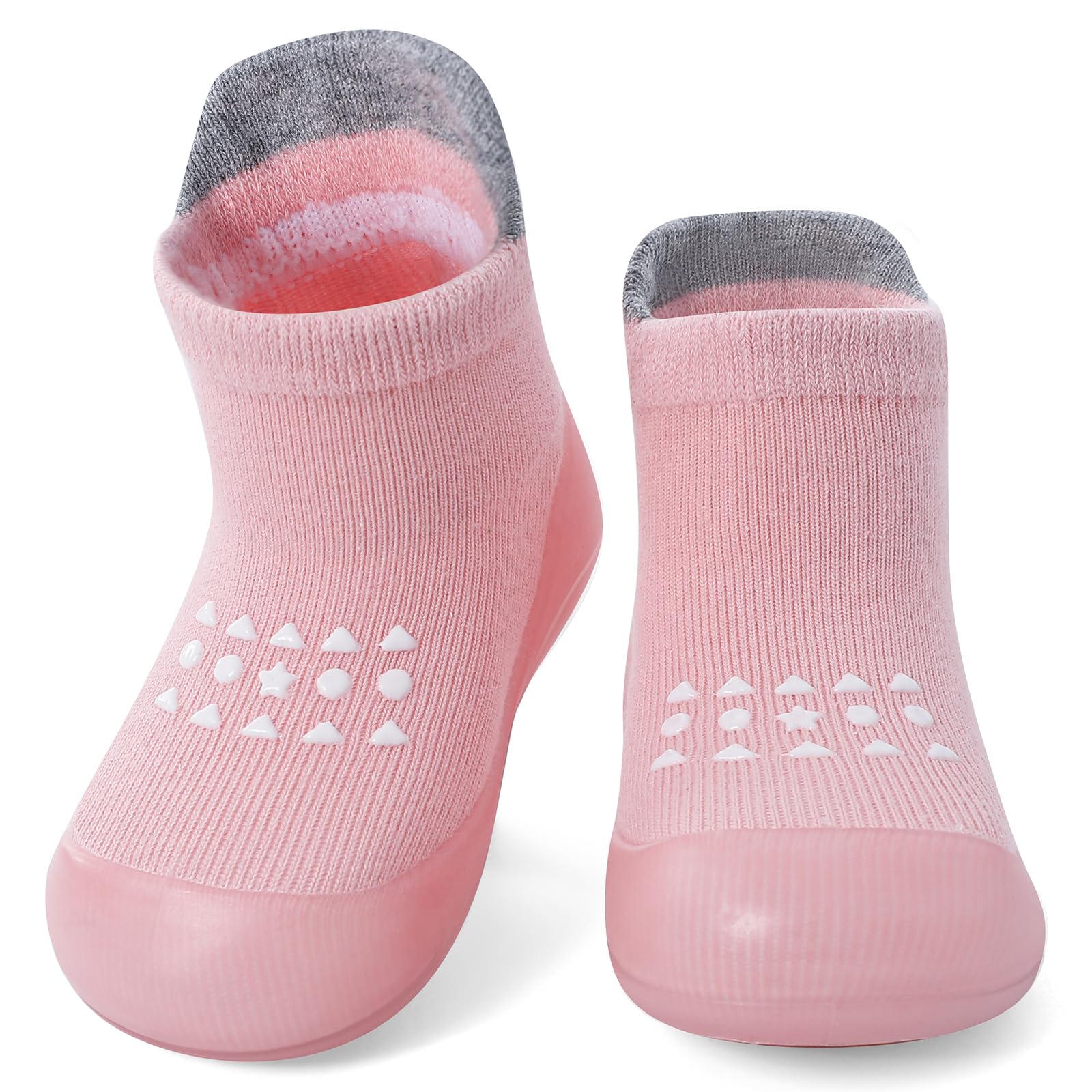 MASOCIO Baby Boys Girls Sock Shoes Toddler First Walking Shoes Soft Rubber Sole Non Slip Sock Shoes — view 11