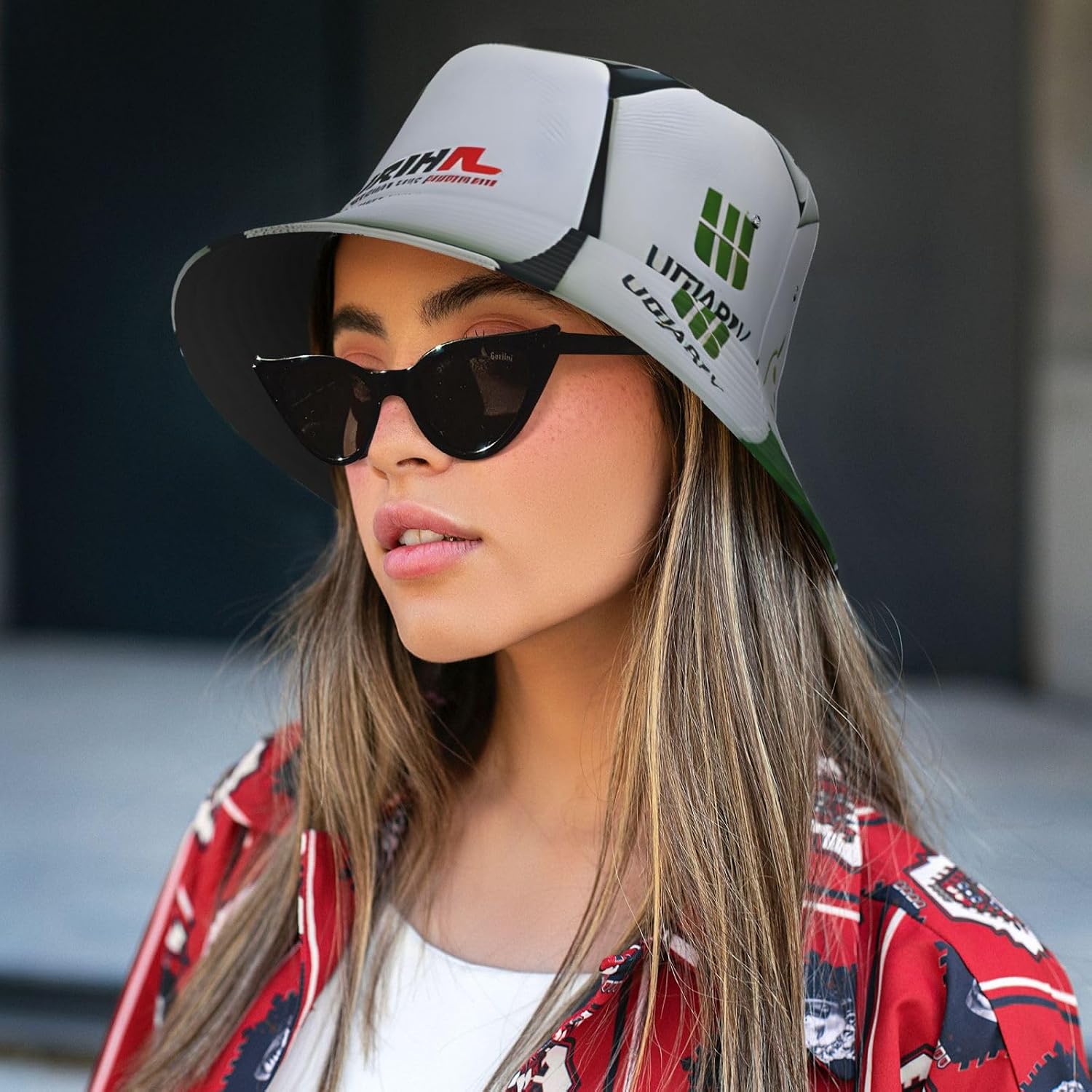 White Soccer Ball Print Sun Hat Outdoor Fisherman Cap Summer Bucket Hat Beach for Men Women
