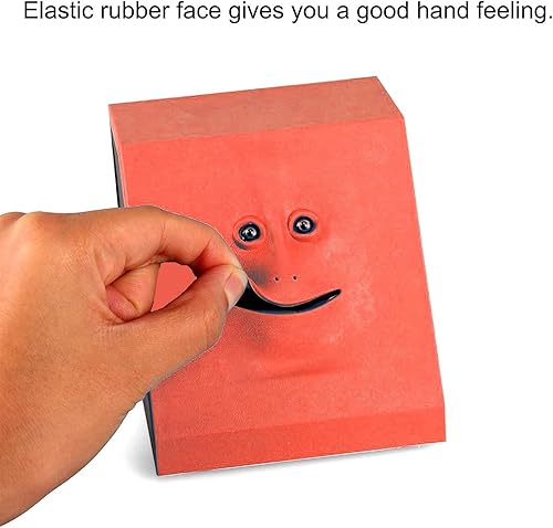 Miniatura 4 de Face Coin Bank Money Eating Coin Bank Caja de ahorro de mono con pilas (rojo)