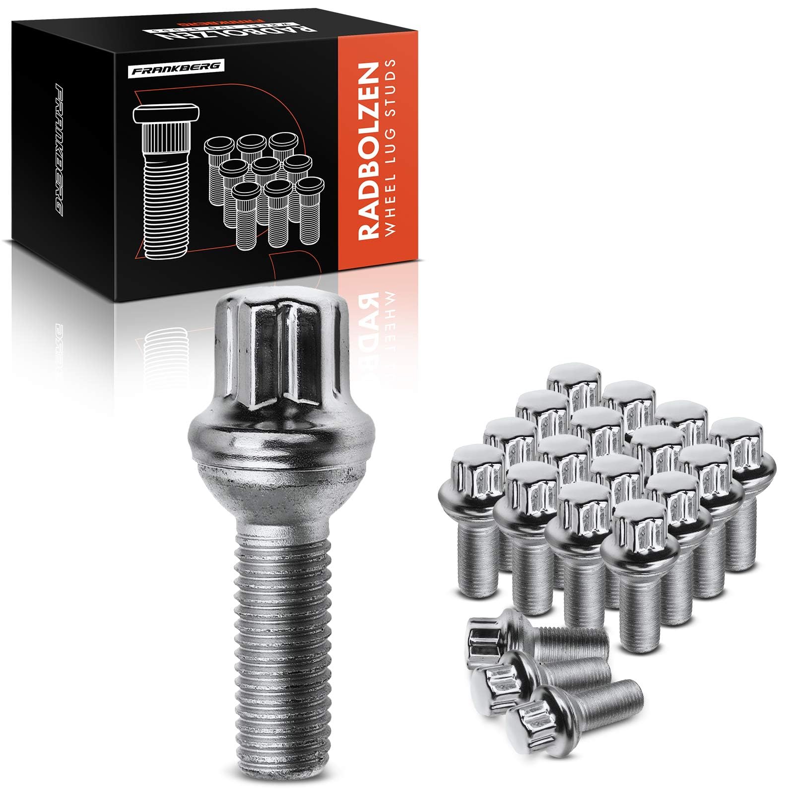Frankberg 20x Radbolzen Radschraube Kompatibel mit A,B,C,E,M,S,R,GL,GLA,GLK-Klasse CLA CLK CLS 1998-2019 0009904907