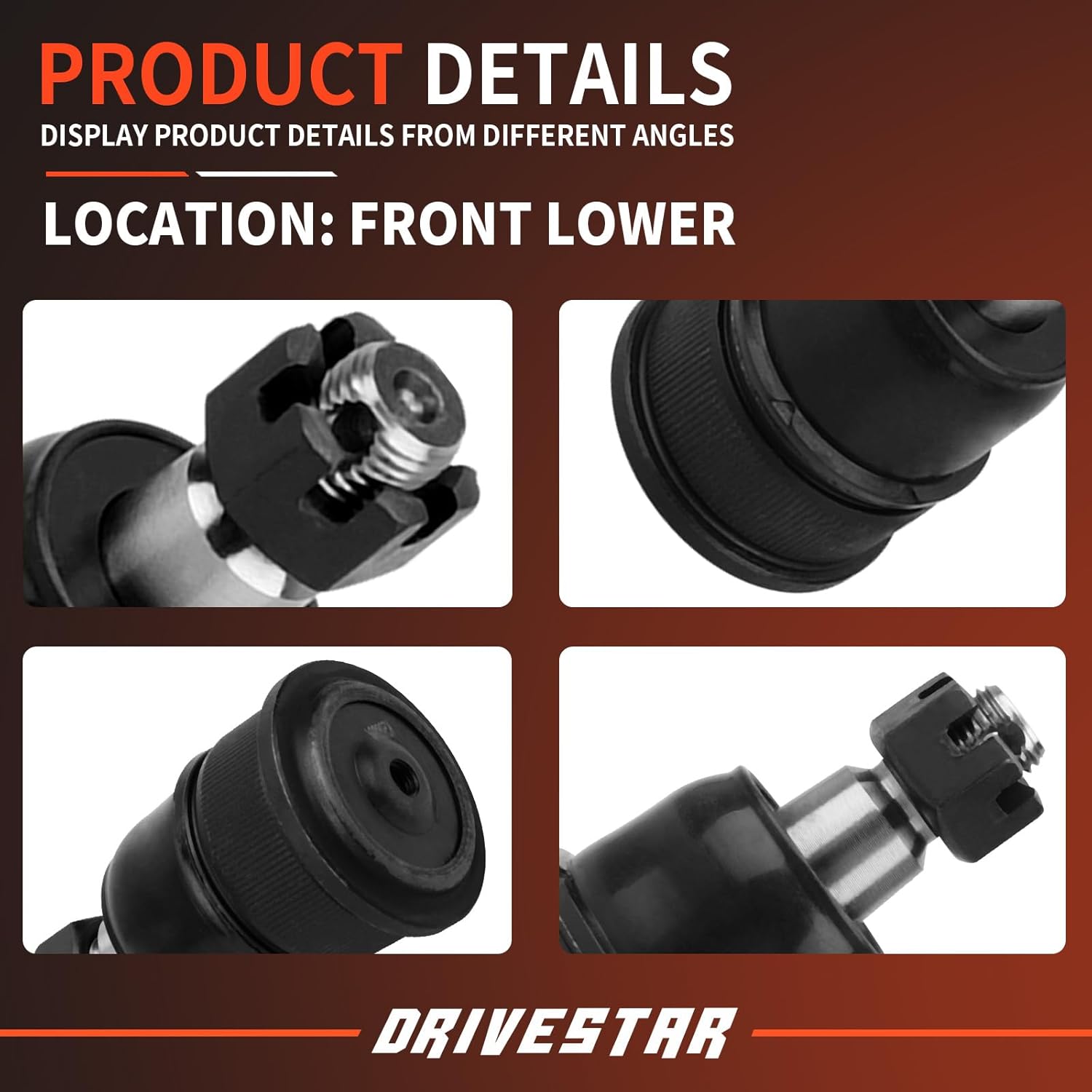 DRIVESTAR 2PCS K500004 Front Ball Joints, fit 2003 2004 2005 2006 2007 2008 2009 2010 2011 for Honda Element excludes SC Spor