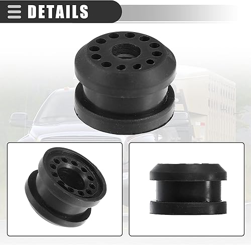 Miniatura 5 de Motoforti Buje de enlace de caja de transferencia, para Dodge para Ram 2500 2003-2008, goma, 52105555AA 55366066AB, negro, 2 piezas