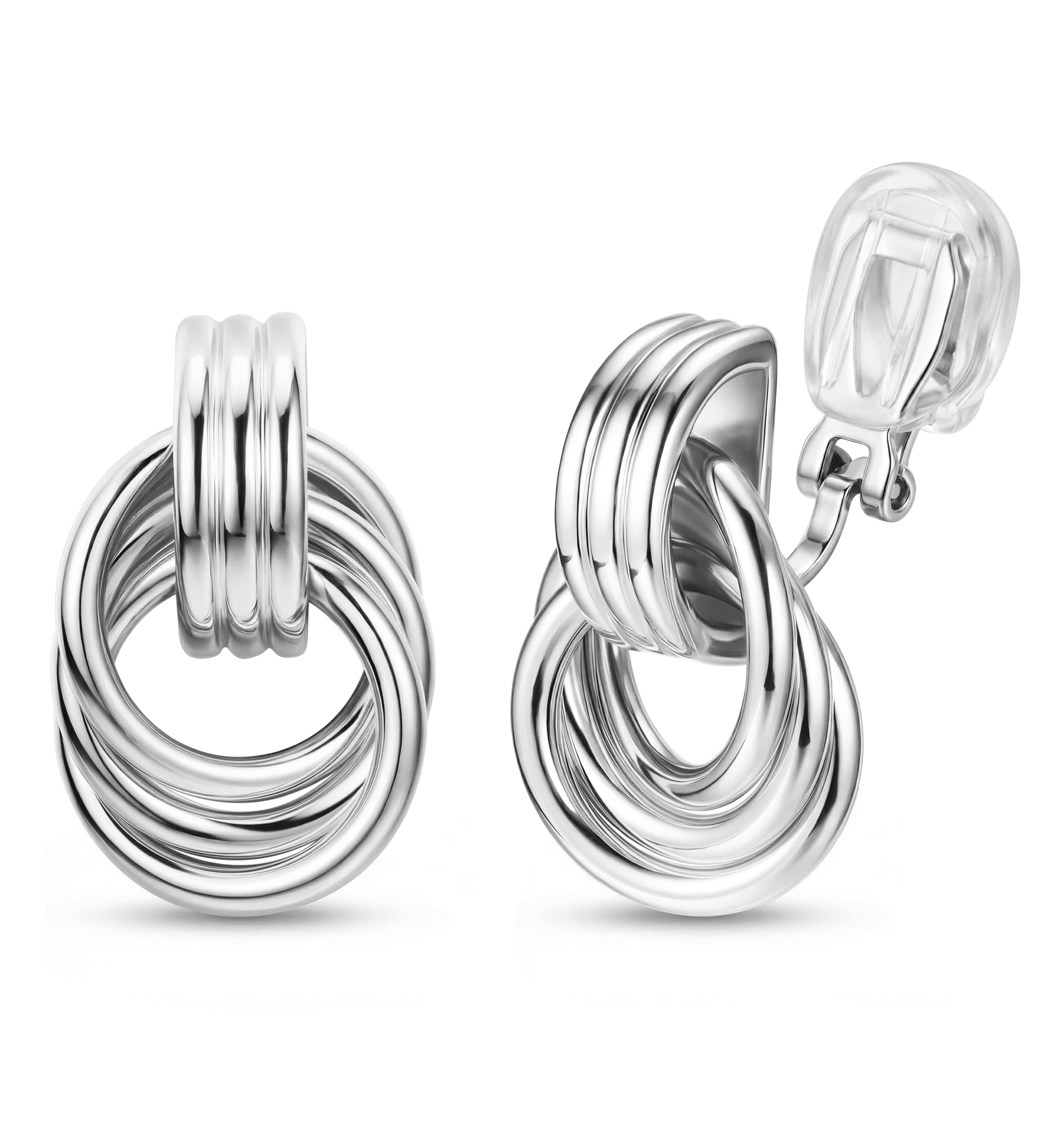 ORAZIO Clip On Earrings Women Geometric Statement Non Pierced Earrings