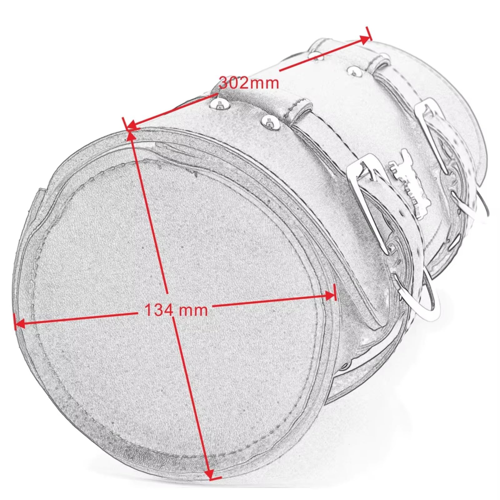 Compatibile Con Chopper Per Bobber Per Cruiser 1 Pz Borsa Per Attrezzi Moto Forcella A Forma Di Botte Manubrio Laterale Per Sacche Moto(B)