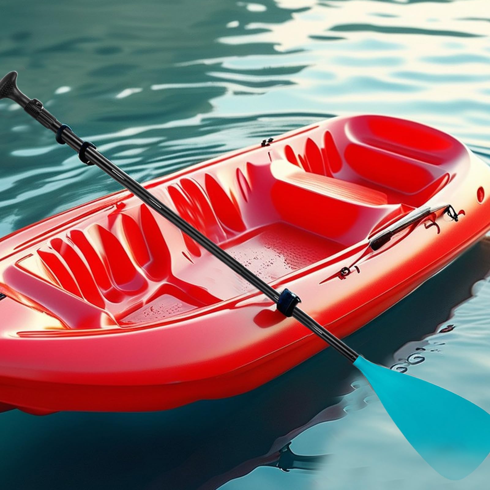 Canoe Paddle Accesorios-Dos Piezas Paddleboard Cuchilla Reutilizable | Equipo de Alta Resistencia para Remo de Agua Flatwater o Navegación por Río, Equipo Portátil Para Principiantes Y Avanzados Paddl