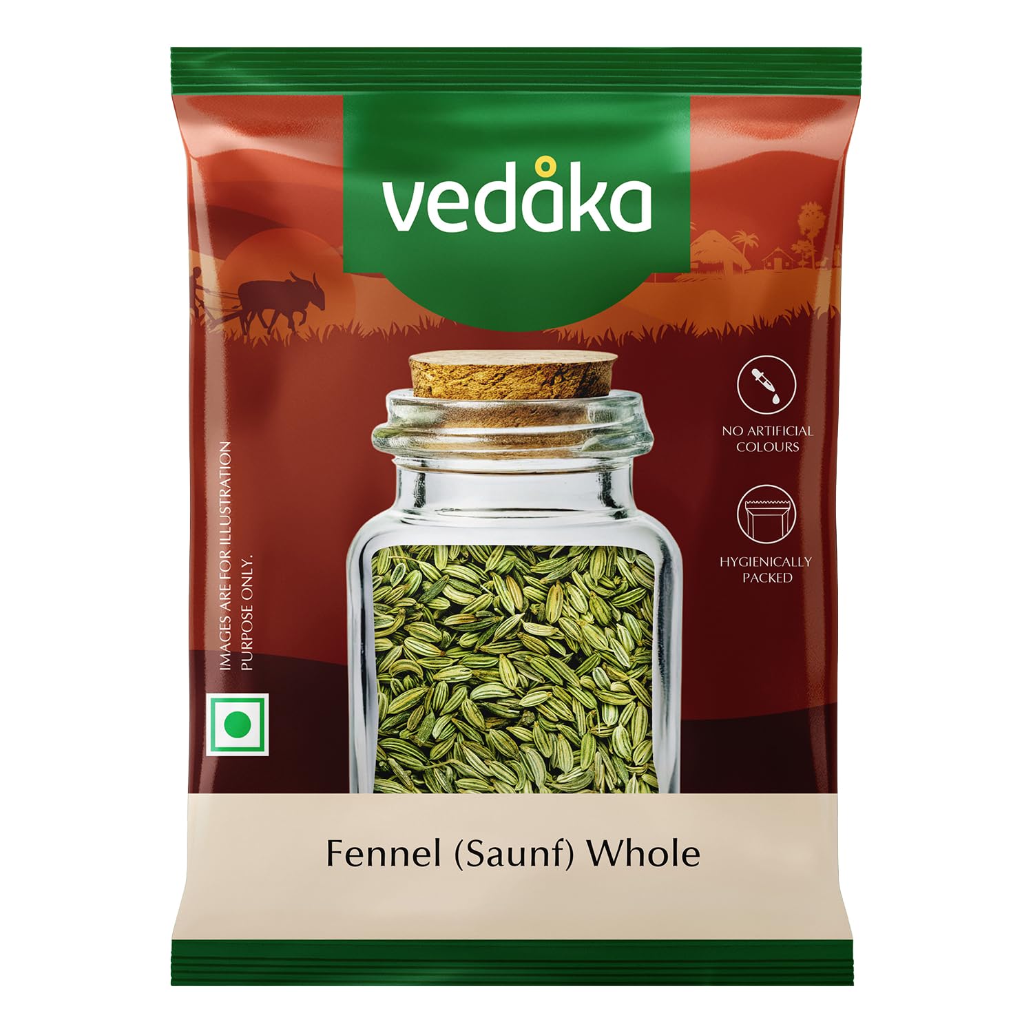 Amazon Brand – Vedaka Fennel Whole | 100 G | Saunf