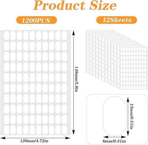 Miniatura 2 de 1200 calcomanías adhesivas de doble cara para uñas, soporte de uñas transparentes, pestañas adhesivas sin rastro, calcomanías para decoración de