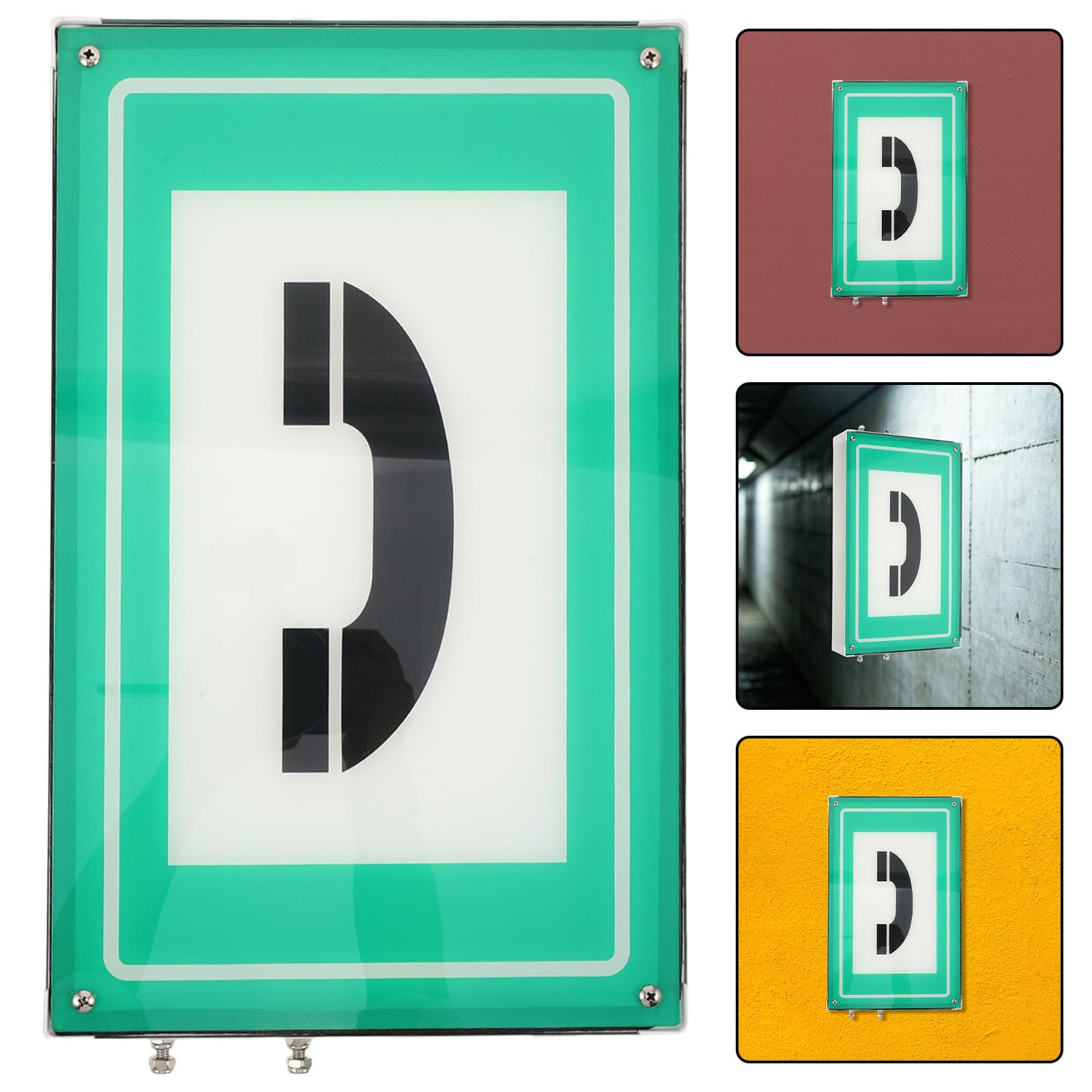 Señal de Emergencia para Túnel Ferroviario y Carretera Luz Led, Guía de Alta Visibilidad y Material Metálico y Plástico para Asistencia en Clima de Niebla