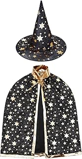 Kids Wizard Cape Costume, 3-10 years Wizard Cape and Hat, Kids Cloak Party Set - Halloween, Cosplay, Dress-Up - Buy now