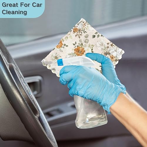 Miniatura 7 de Thanksgiving Decorative Pumpkins Flowers Set of 6 Fast Drying Microfiber Cleaning Cloths Decorative Quality Car Cleaning Cloth for Bathroom