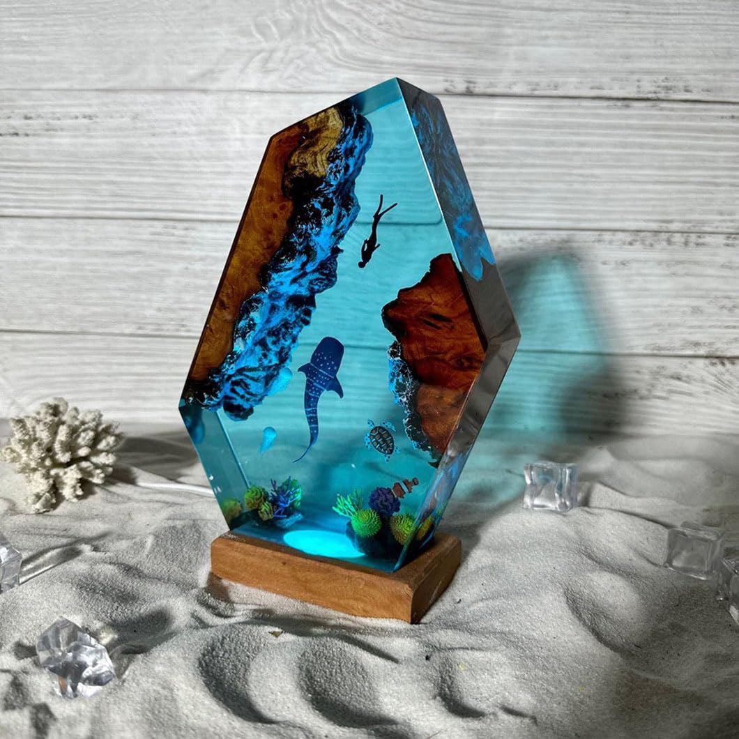 Amazon.co.jp : 手作りの海のベッドサイド樹脂ナイトライト、海の創造