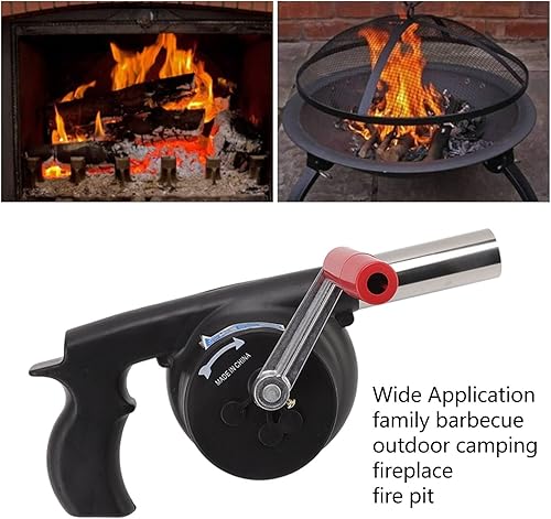 Miniatura 2 de Ventilador de barbacoa, ligero y portátil, soplador de aire para barbacoa, ahorro de tiempo, soplador de barbacoa ABS duradero para chimenea,