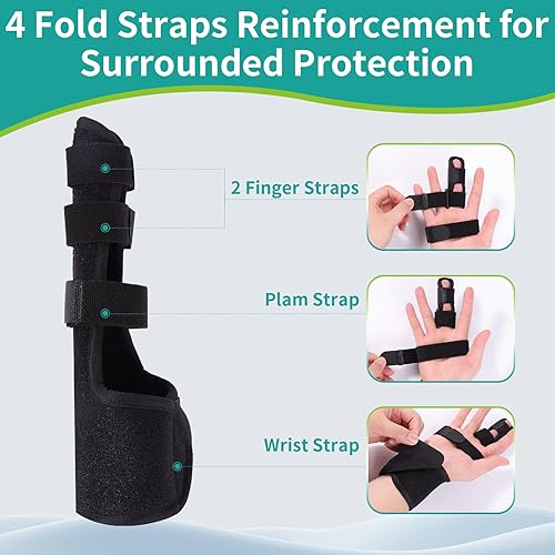 Miniatura 3 de lefeke Férula de dedo gatillo, soporte para dedo medio, índice, meñique o anular, férula de mano para dedos rotos, artritis, fractura, soporte de
