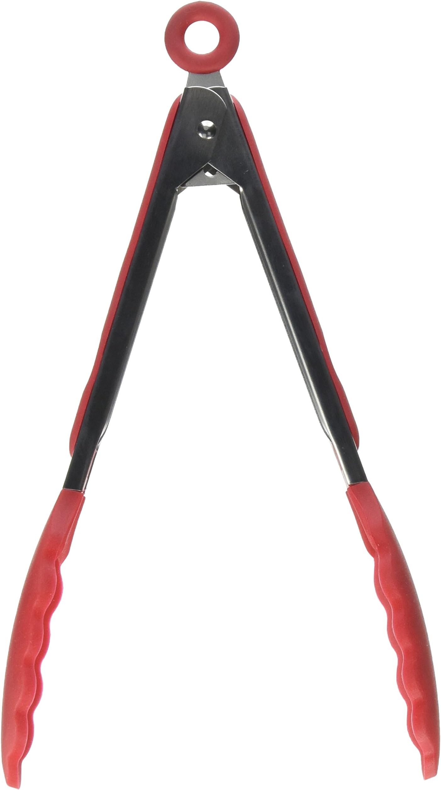 Original Locking Non-Stick Kitchen Tongs 9-inch (Red)
