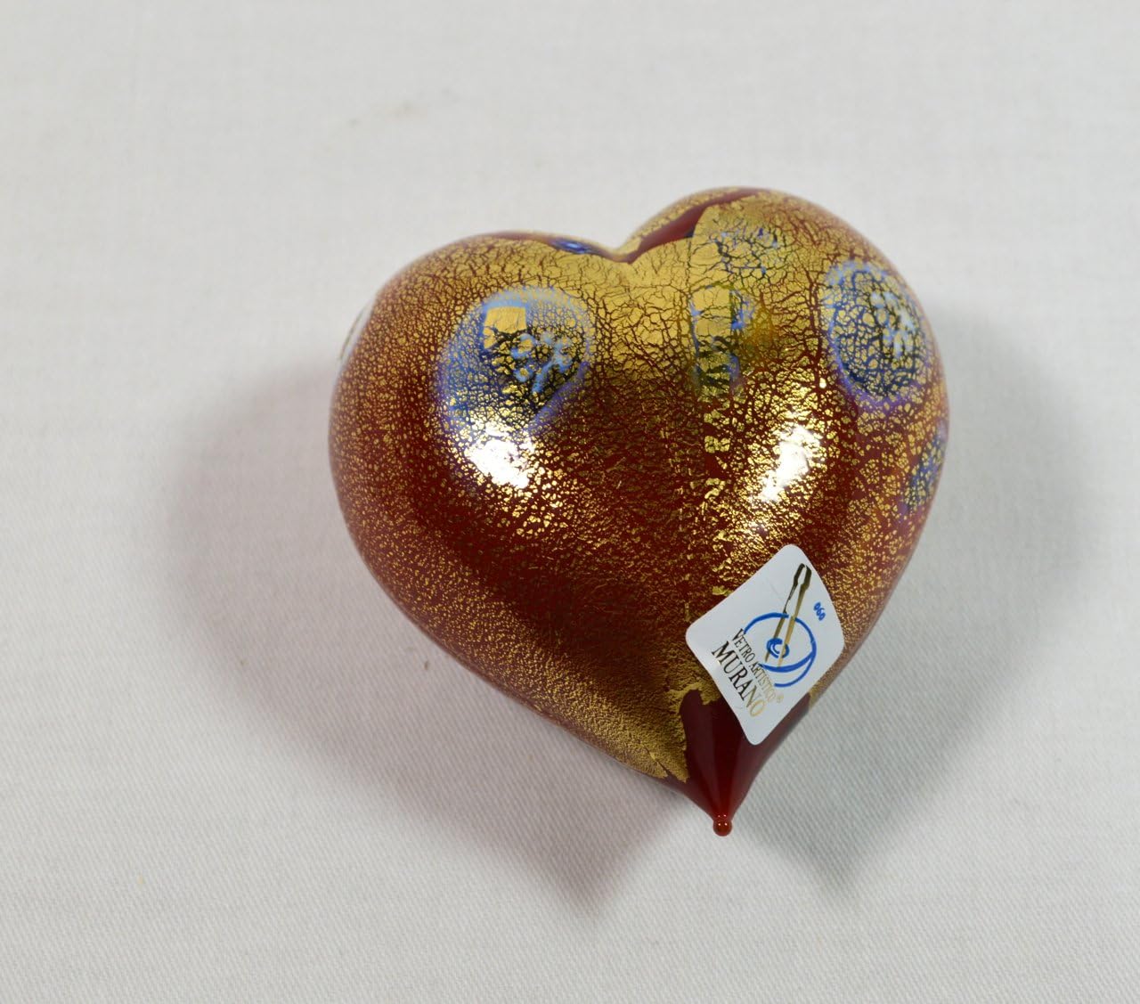 Murano Glass Millefiori Hearts, Red