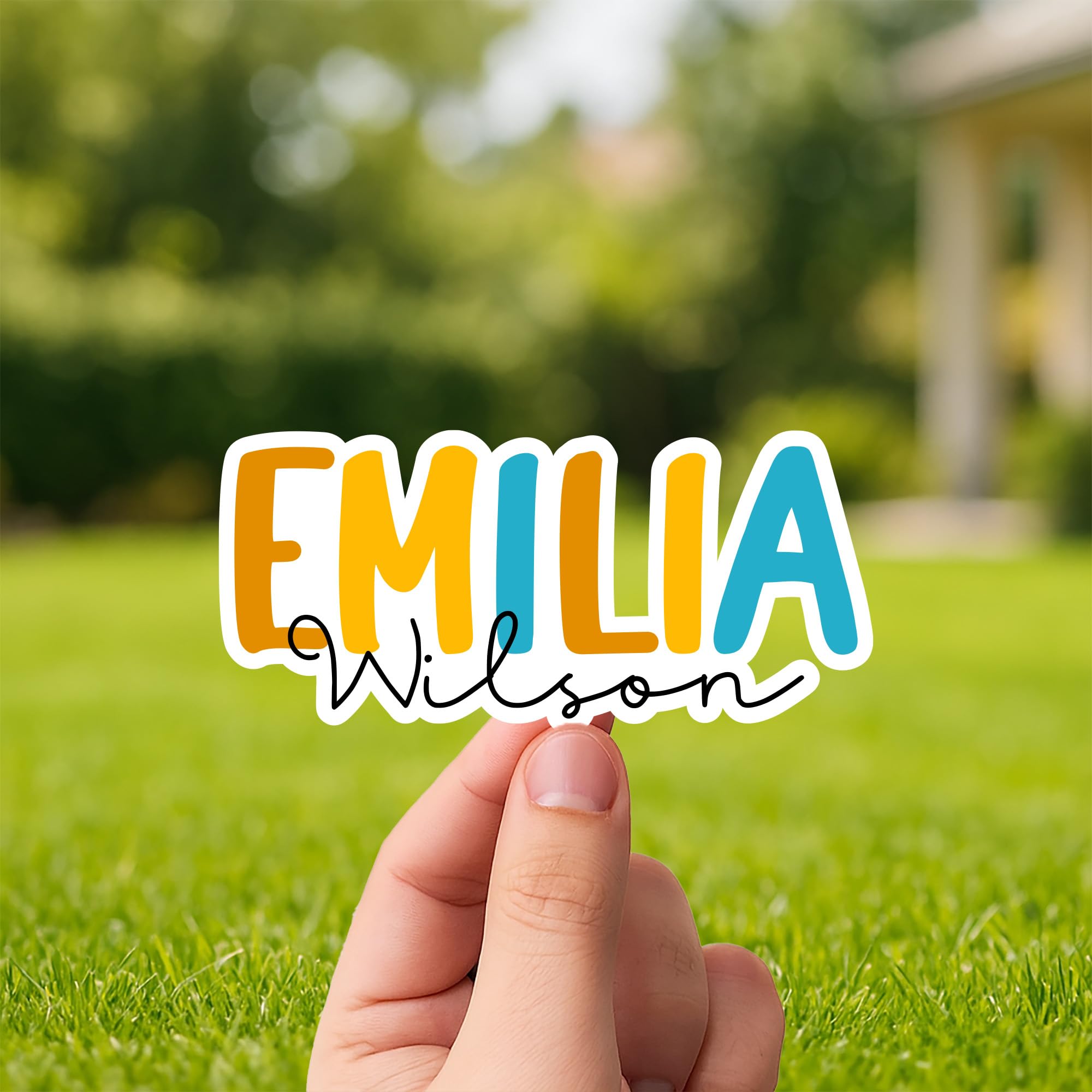 Custom Name Stickers - Personalized Waterproof Stickers for Water Bottles - Name Labels for Cups, Tumblers, Helmets, Laptop, Lunchbox and Cars