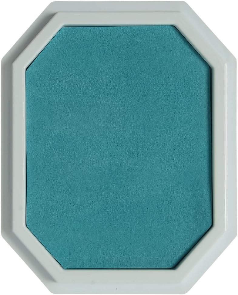 Constructive Playthings-2108 Teal Colored Ink Large Washable Stamp Pad Kid Set for Rubber Stamps