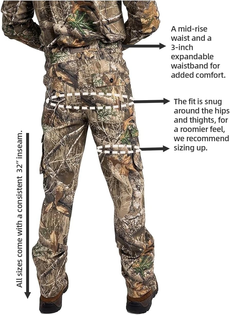 Realtree Men's Camo Hunting Pants, Mid Rise, Durable Madagascar Ubuy