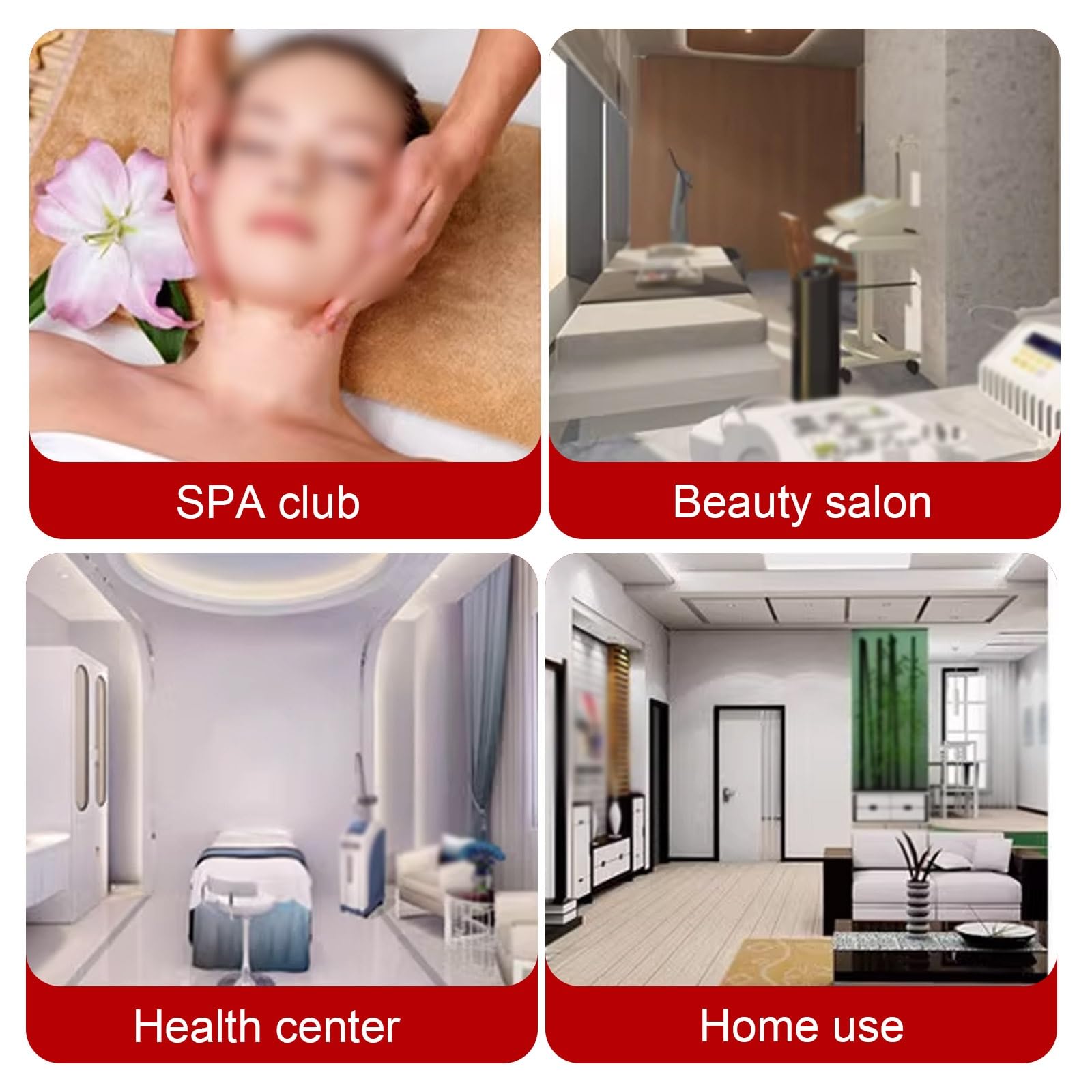 Stationäre Massageliege mit 40° Verstellbarer Rückenlehne, Kosmetikliege aus Massivholz for Kosmetikstudios, Friseursalons und SPA, Abnehmbare Kopfstütze und Handgriffe