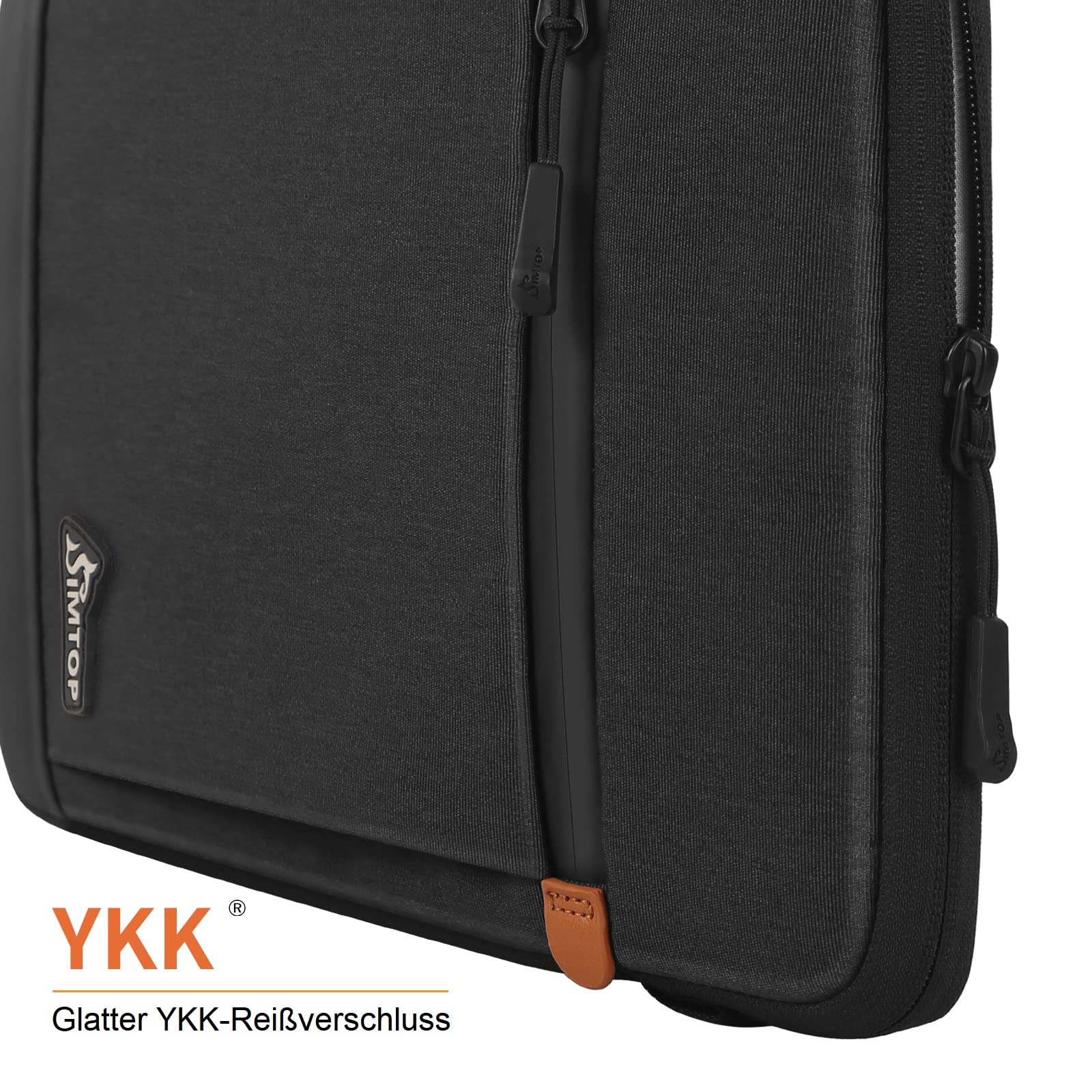 SIMTOP Borsa per Tablet da Uomo in Poliestere - Tracolla Impermeabile da 11 Pollici per iPad Air 5 2022 2023, Nero