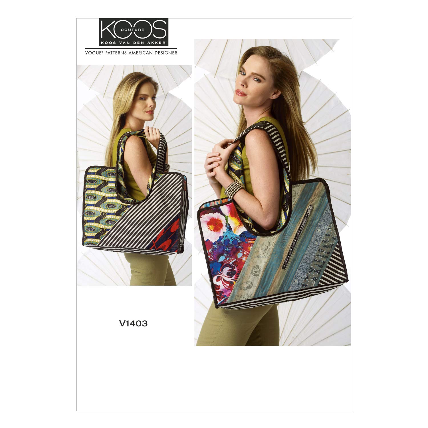 Patron de sac Vogue V1403 haute couture pour créer des pièces de maroquinerie de luxe