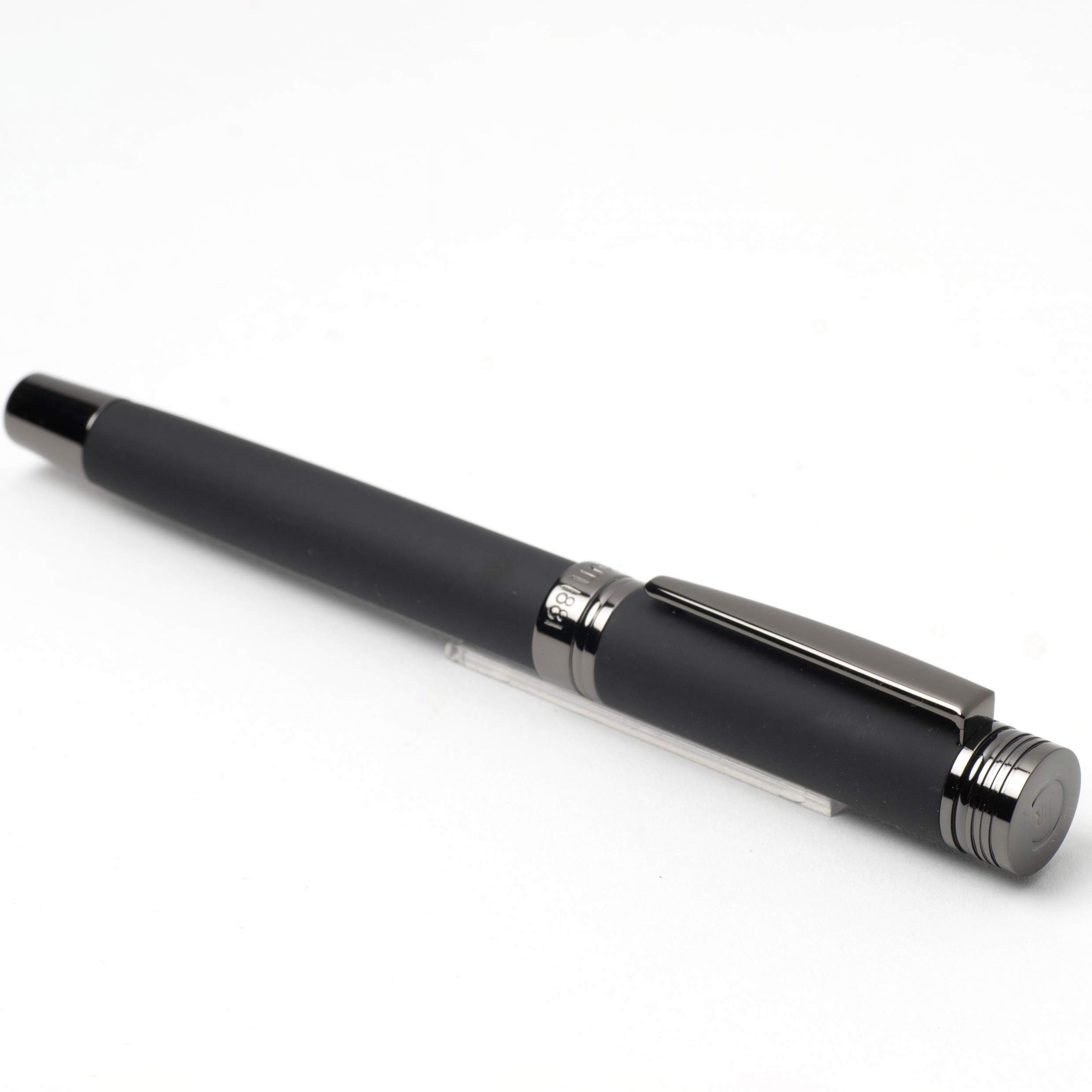 Cerruti Tintenroller 1881 Zoom Soft Black aus Messing in der Farbe Schwarz, Schriftfarbe Schwarz, Länge: 13,5cm, NSG9145A