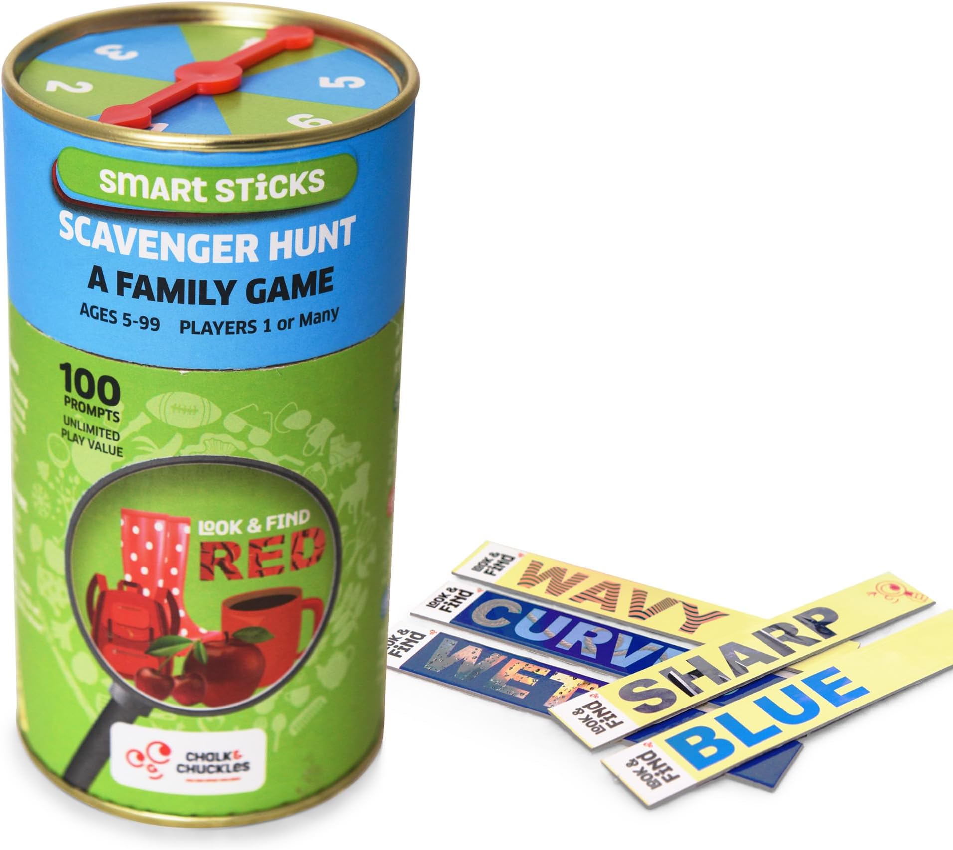 Chalk and Chuckles Smart Sticks Scavenger Hunt Game For Kids 5+ Years, Fun Family Game, Indoor And Outdoor Adventure, Educational Gift For Ages 4-10,Multicolor
