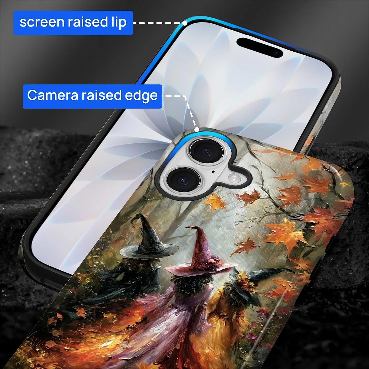 Compatible with iPhone 17 Case Scratch Resistant Shockproof Protective Case，Autumn Forest Witch image 3