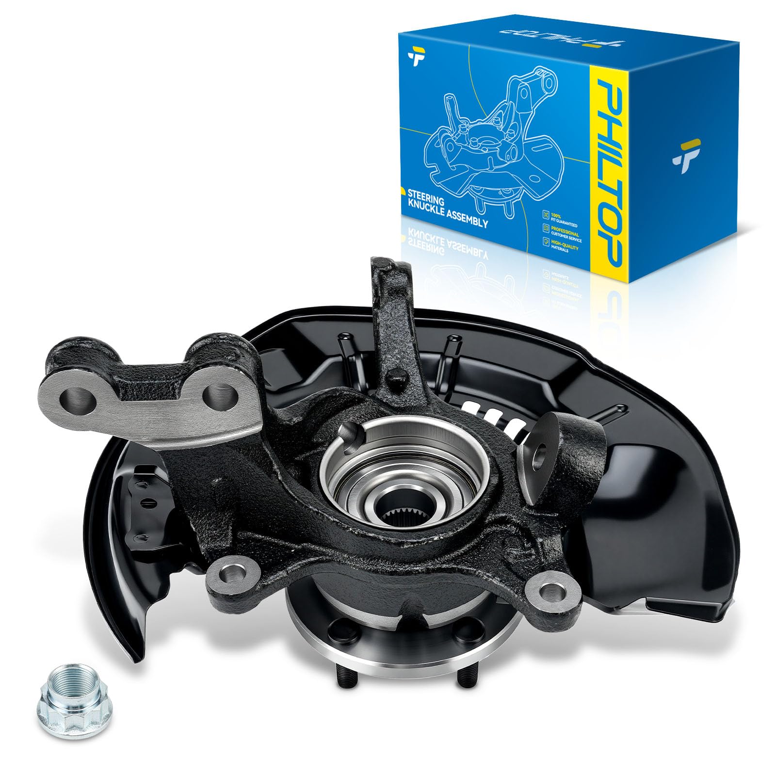 PHILTOP Front Right Knuckle Wheel Hub Bearing for Toyota Highlander
