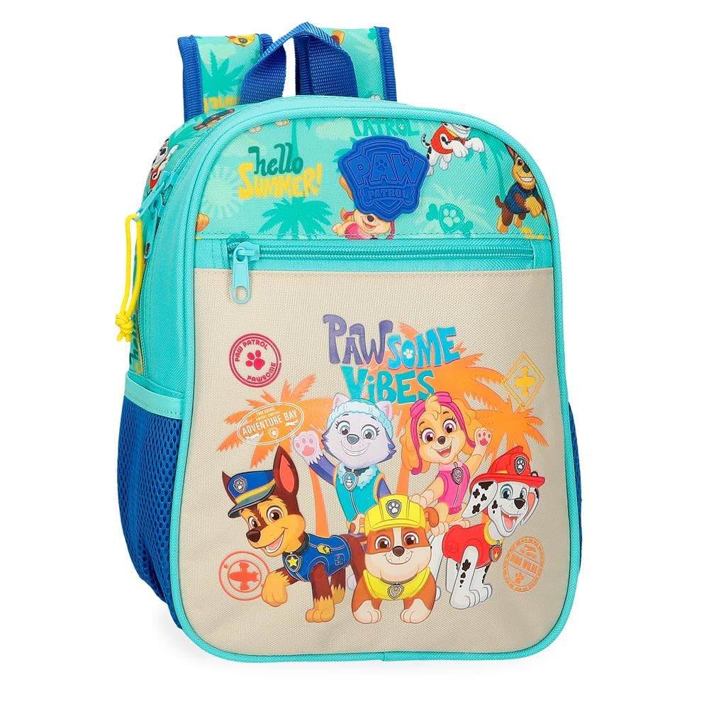 Paw Patrol Joumma Paw Patrol Pawsome vibes Mochila escolar, mochila infantil, fabricada en Poliéster, varios compartimentos, Tirantes anchos y ajustables.