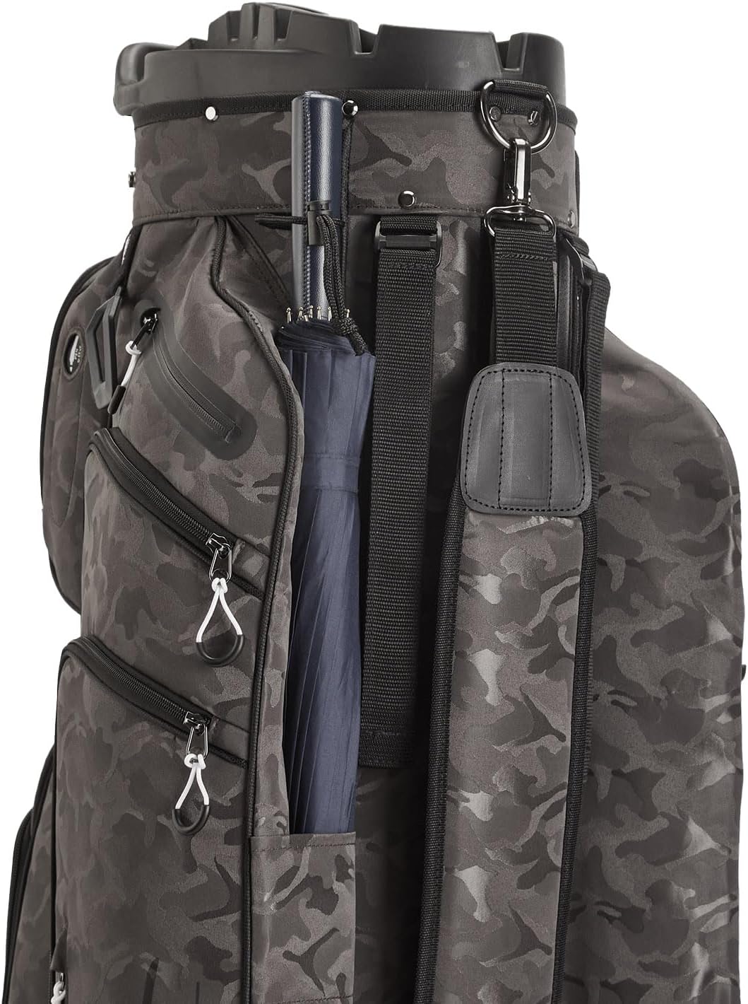 uniHimal Golf Cart Bag with 14-Way Full-Length Dividers, Golf Bag for Men Women with Magnetic Leather Pocket, Handles and Rain Cover, Lightweight Golf Club Bag Includes Cooler Pockets