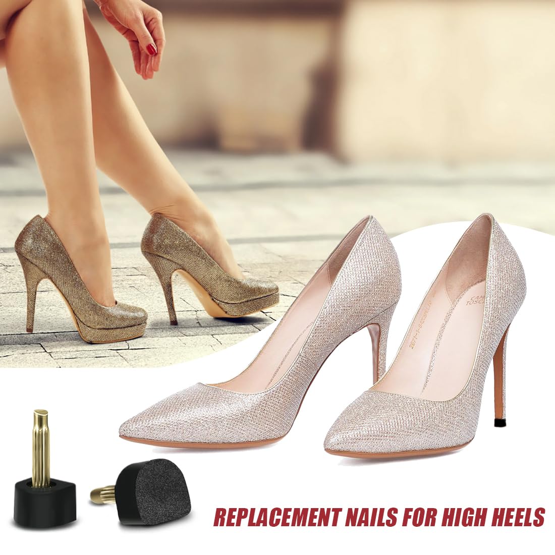 10 punte per riparazione scarpe con tacco alto, rubinetti, perni