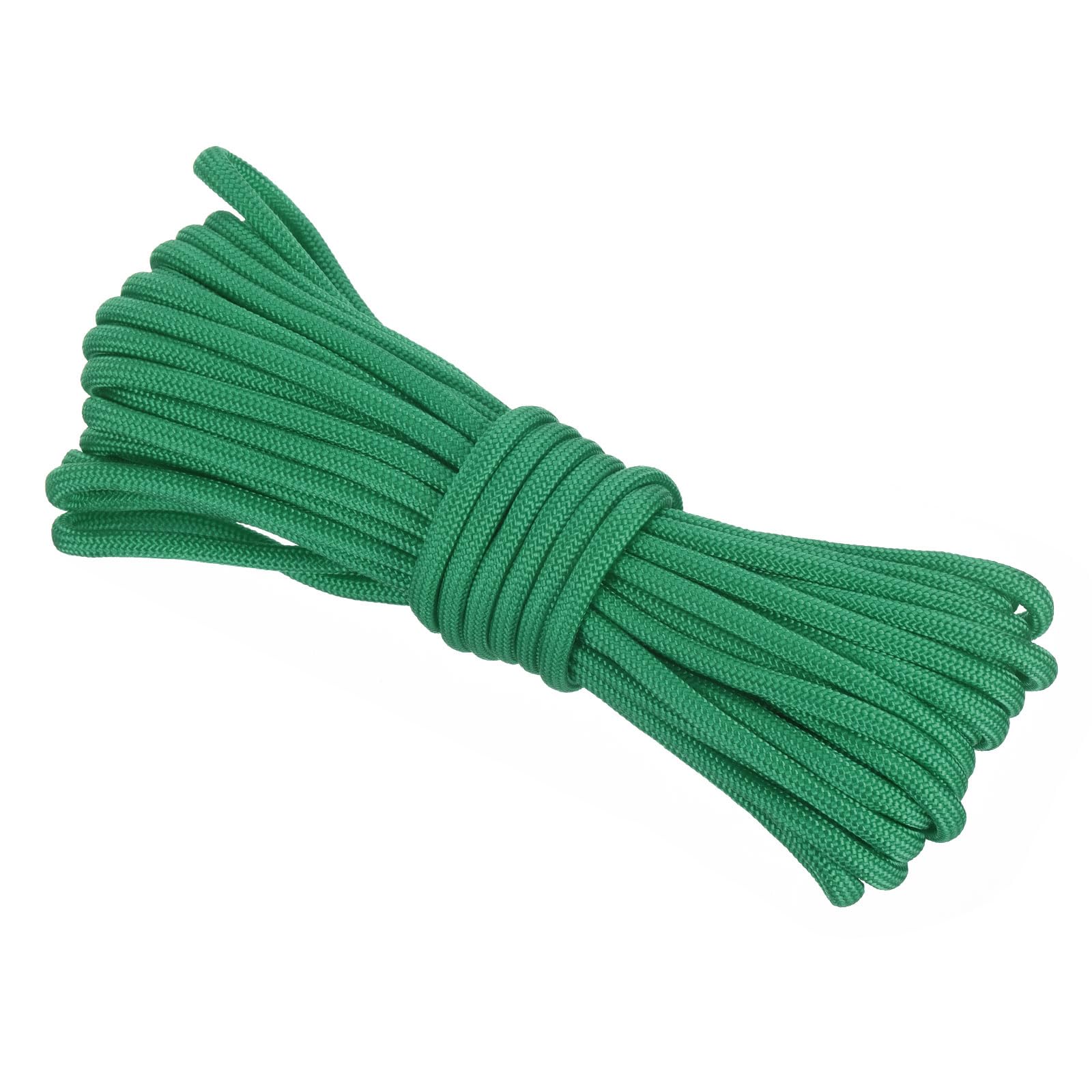 Rebower 550 Paracord Rope 8m, 4mm Thin Paracord Nylon Cord 7-Strand Core [for Tent Camping Outdoor Gear] - Green
