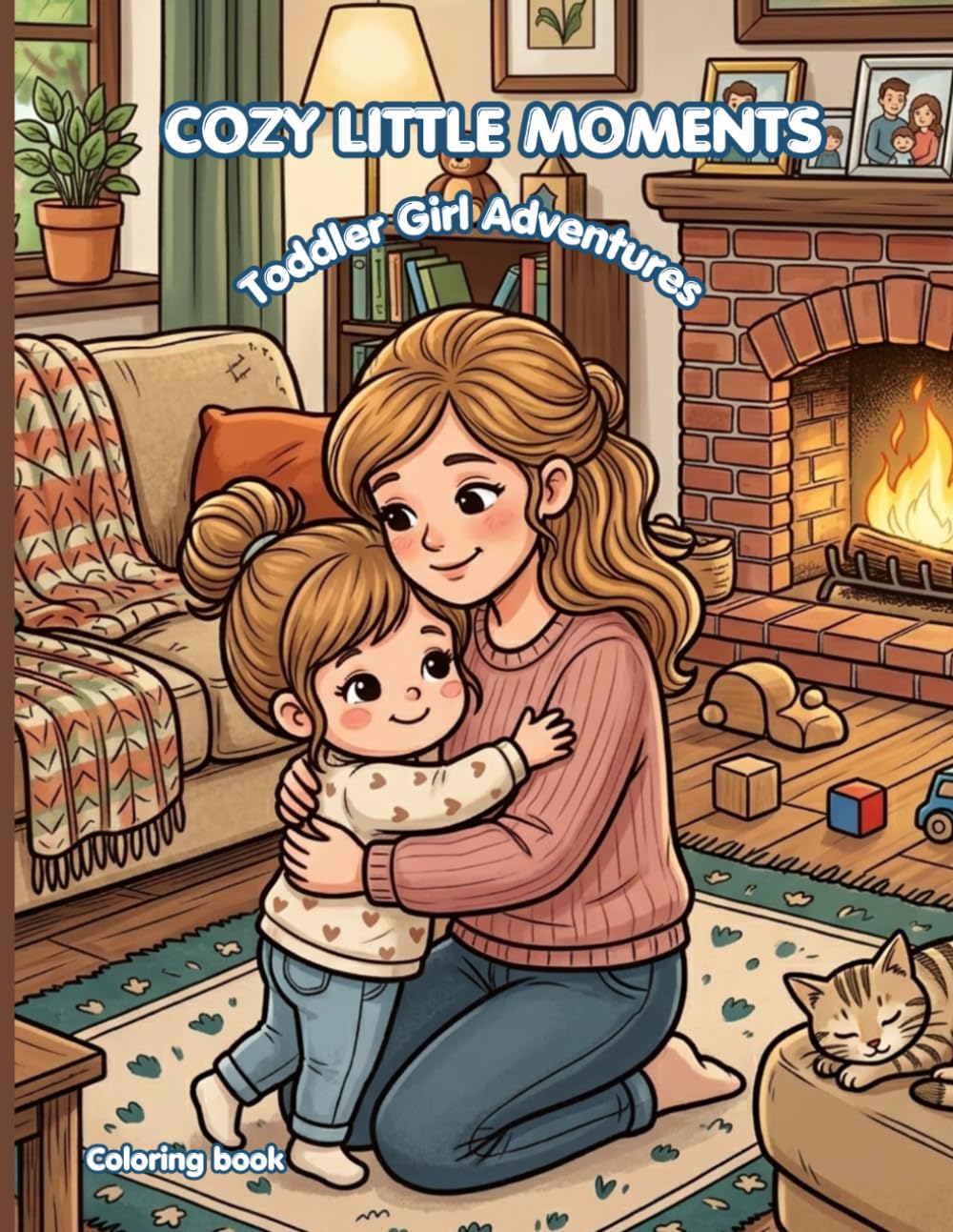 Cozy Little Moments Coloring Book: Toddler Girl Adventures, Coloring book